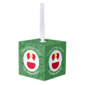 Oostenrijkse engel kerstvlag gepersonaliseerd decoratie (Achter hoekig)