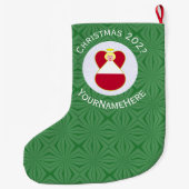 Oostenrijkse engel kerstvlag gepersonaliseerd grote kerstsok (Achterkant)