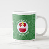 Oostenrijkse engel kerstvlag gepersonaliseerd grote koffiekop (Rechts)