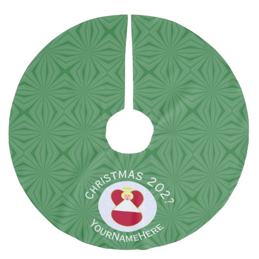 Oostenrijkse engel kerstvlag gepersonaliseerd kerstboom rok (Voorkant)