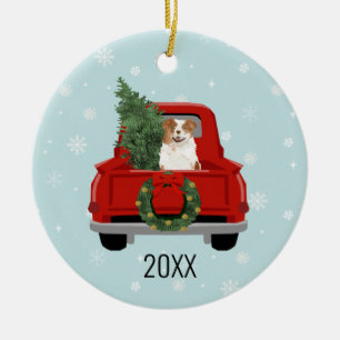oostenrijkse herder rode kerst keramisch ornament