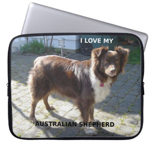 oostenrijkse herder rode tri houdt van pic laptop sleeve