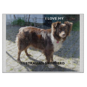 oostenrijkse herder rode tri houdt van pic snijplank