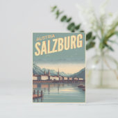  Oostenrijkse hoofdstad Salzburg skyline Briefkaart (Staand voorkant)