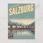  Oostenrijkse hoofdstad Salzburg skyline Briefkaart (Voorkant)