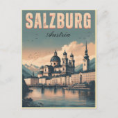  Oostenrijkse hoofdstad Salzburg skyline Briefkaart (Voorkant)