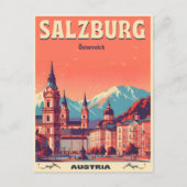  Oostenrijkse hoofdstad Salzburg skyline Briefkaart (Voorkant)