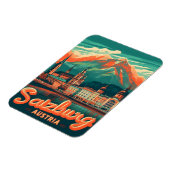  Oostenrijkse hoofdstad Salzburg skyline Magneet (Linkerzijde)