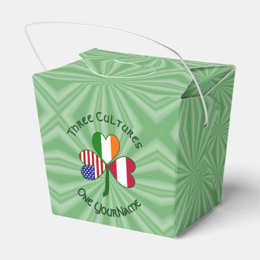 Oostenrijkse Ierse Amerikaanse Shamrock gepersonal Bedankdoosjes (Achterkant)