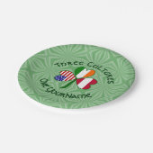 Oostenrijkse Ierse Amerikaanse Shamrock gepersonal Papieren Bordje (Gekanteld)