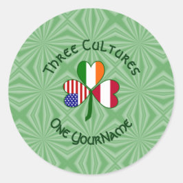 Oostenrijkse Ierse Amerikaanse Shamrock gepersonal Ronde Sticker