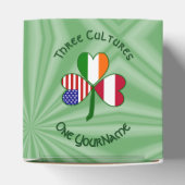 Oostenrijkse Ierse Amerikaanse Shamrock vlag geper Bedankdoosjes (Bovenkant)