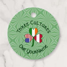 Oostenrijkse Ierse Amerikaanse Shamrock vlag geper Bedankjes Labels