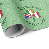 Oostenrijkse Ierse Amerikaanse Shamrock vlag geper Cadeaupapier (Rol Hoek)