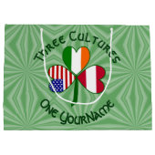 Oostenrijkse Ierse Amerikaanse Shamrock vlag geper Groot Cadeauzakje (Achterkant)