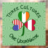 Oostenrijkse Ierse Amerikaanse Shamrock vlag geper Raamsticker (Vel 2)