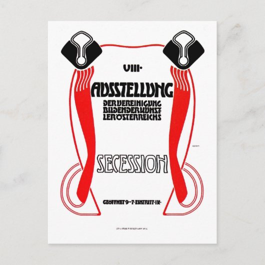 Oostenrijkse Jugendstil Art Nouveau expo Briefkaart (Voorkant)