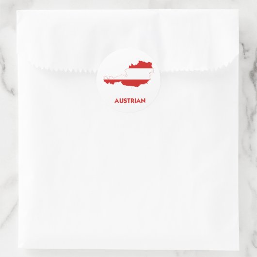 OOSTENRIJKSE KAART RONDE STICKER (Tas)