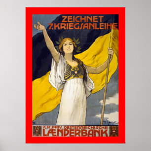 Oostenrijkse lening uit de 7e oorlog (grens) poster