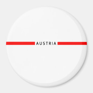 Oostenrijkse minimalistische vlag magneet