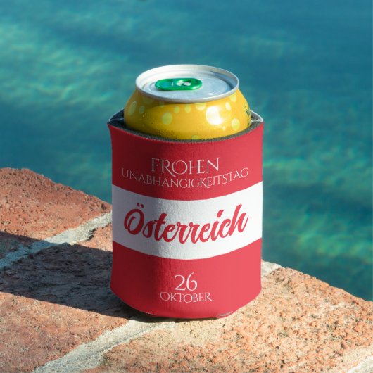 Oostenrijkse nationale vlag blikjeskoeler (Insitu Zwembad)