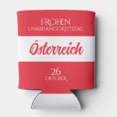 Oostenrijkse nationale vlag blikjeskoeler (Achterkant)