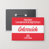 Oostenrijkse nationale vlag button (Voorkant / Achterkant)