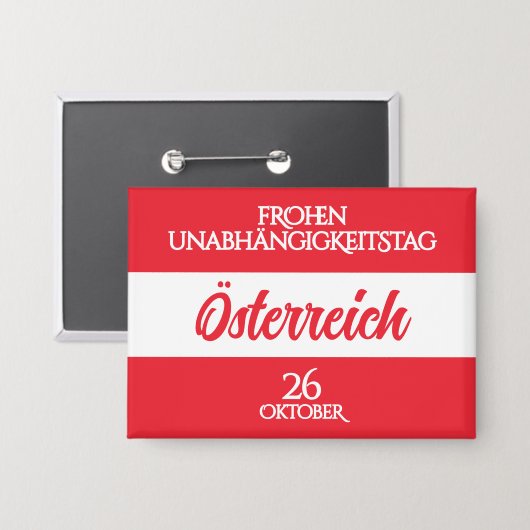 Oostenrijkse nationale vlag button (Voorkant / Achterkant)