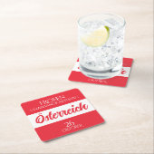 Oostenrijkse nationale vlag kartonnen onderzetters (Insitu)