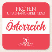 Oostenrijkse nationale vlag kartonnen onderzetters (Voorkant)