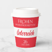 Oostenrijkse nationale vlag papieren bekers (Voorkant)