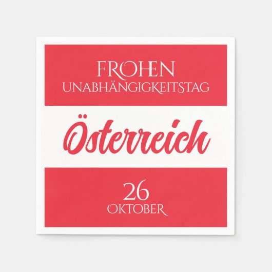 Oostenrijkse nationale vlag servet (Voorkant)