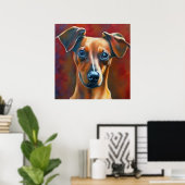 Oostenrijkse Pinscher - Dog Portrait Poster (Thuiskantoor)