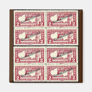 Oostenrijkse postzegels geannuleerd magneet