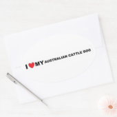 oostenrijkse veefhond houdt van ovale sticker (Envelop)