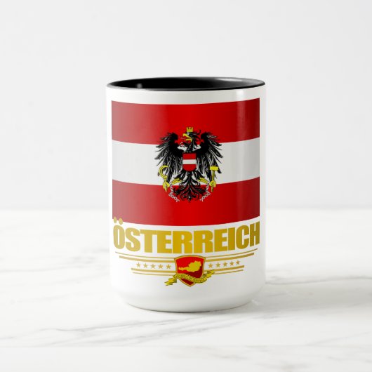 Oostenrijkse vlag 2 mok (Midden)