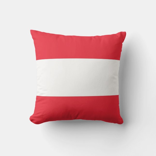 Oostenrijkse vlag Amerikaanse MoJo Pillow Kussen (Voorkant)