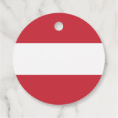 Oostenrijkse vlag bedankjes labels (Achterkant)