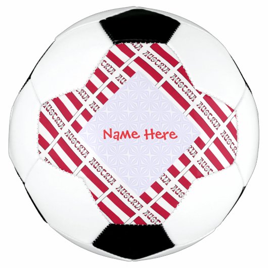 Oostenrijkse vlag betegeld rood gepersonaliseerd voetbal (Voorkant)
