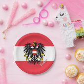 Oostenrijkse vlag borden, feest, sport, Oostenrijk Papieren Bordje (Feest)