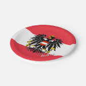 Oostenrijkse vlag borden, feest, sport, Oostenrijk Papieren Bordje (Gekanteld)