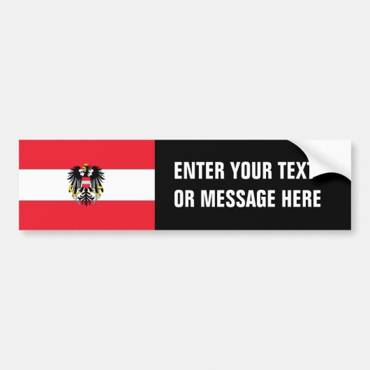 Oostenrijkse vlag bumpersticker (Voorkant)