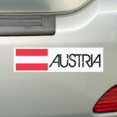 Oostenrijkse vlag bumpersticker (Op auto)