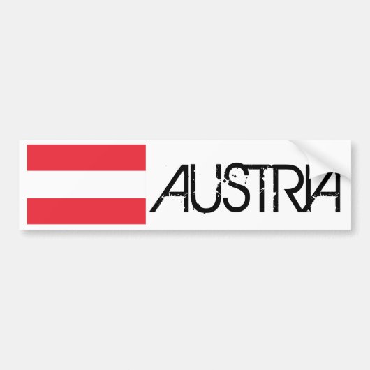 Oostenrijkse vlag bumpersticker (Voorkant)