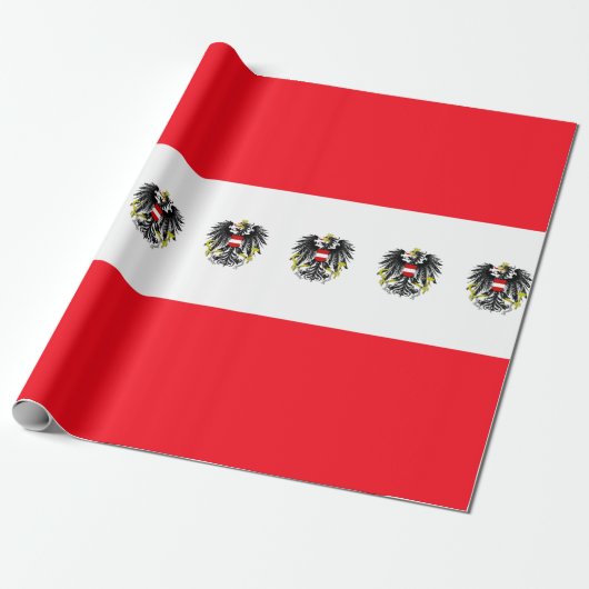 Oostenrijkse vlag cadeaupapier (Uitgerold)
