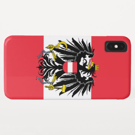 Oostenrijkse vlag Case-Mate iPhone case (Achterkant (horizontaal))