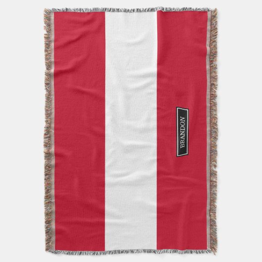 Oostenrijkse vlag deken (Voorkant Verticaal)