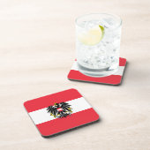 Oostenrijkse vlag drankjes onderzetter (Rechterzijde)