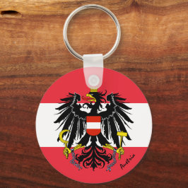 Oostenrijkse vlag, embleem & Oostenrijkse vakantie Sleutelhanger