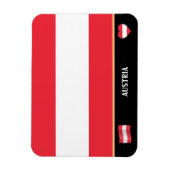 Oostenrijkse vlag en Oostenrijks land reizen/Ooste Magneet (Verticaal)